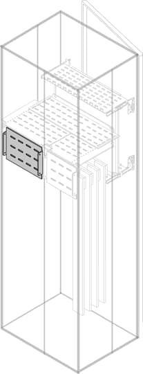 ABB - segreteria verticale posteriore h=200mm l=400mm w=800mm interno uscite laterali str=800mm.