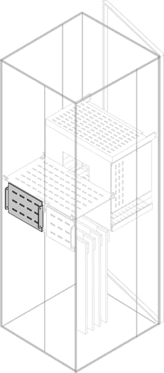 ABB - segreteria verticale posteriore h=300mm l=300mm w=600mm interno uscite laterali str=600mm.