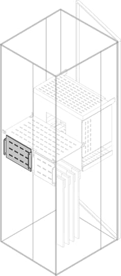 ABB - segreteria verticale posteriore h=300mm l=300mm w=600mm interno uscite laterali str=600mm.