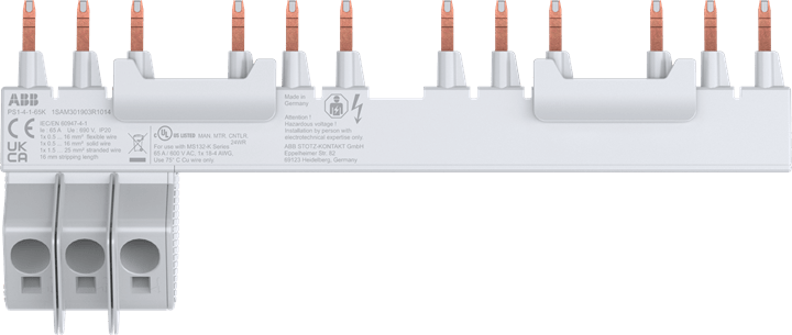 ABB - PS1-4-1-65K 3-phase busbar per barre coll. x 4 MS132K + 1 A.