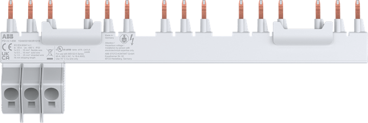 ABB - PS1-5-1-65K 3-phase busbar BARRE COLL. X 5 MS132K + 1 A.