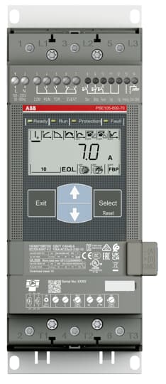 ABB - Avviatore Graduale Softstarter PSE105-600-70 per un controllo preciso della corrente di avvio.