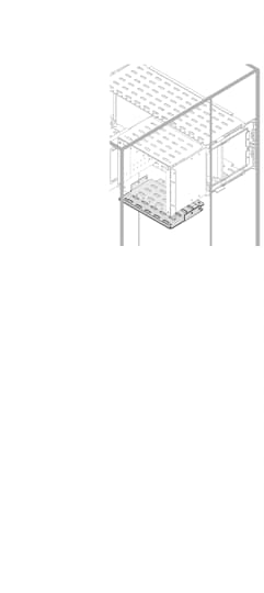 ABB - ripiano orizzontale per cubiculo p1 larghezza 400mm