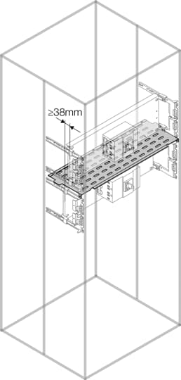 ABB - Ripiano orizzontale lunghezza 600mm w=600mm.