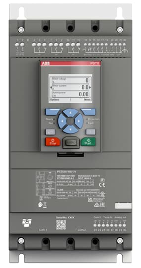 ABB - Avviatore graduale per motori PSTX85-600-70, ideale per un controllo preciso e sicuro.