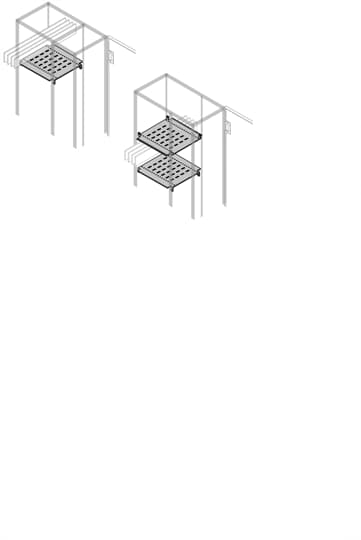 ABB - segreteria orizzontale posteriore barre lunghezza 400mm larghezza 900mm mi.