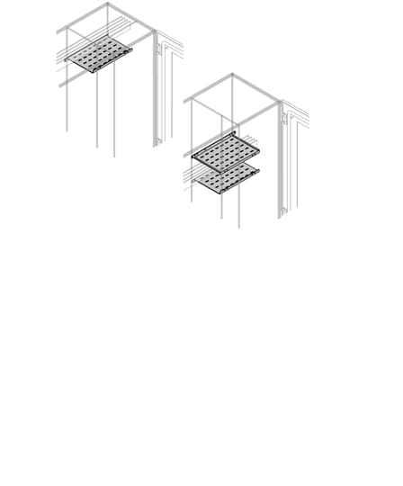 ABB - segreteria bus hor rear int up barre l=400mm x p=900mm mi.