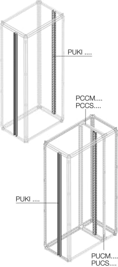 ABB - Montante intermedio kit interno h=1800mm upright.