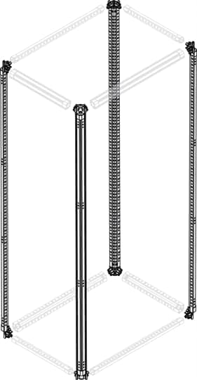 ABB - 2 galv.+2 stainless steel uprights h=1800mm, N?2 mont. inox+lam. zinc. h=1800mm.