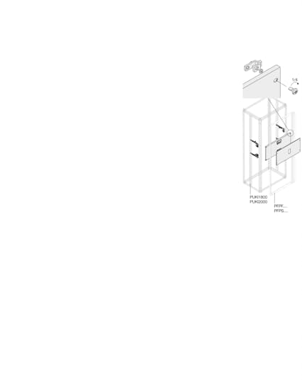 ABB - Kit XT3 3-4P plug in motore installazione verticale lunghezza 600mm.