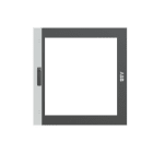 ABB - Porta in vetro trasparente per System pro E energy, Sub Distribution Board fino a 800A, dimensioni 800x800mm.