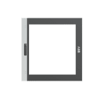 ABB - Porta in vetro trasparente per System pro E energy, Sub Distribution Board fino a 800A, dimensioni 800x800mm.