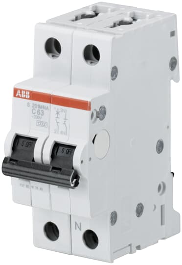 ABB - S201M NA C63 Interruttore automatico magnetotermico 10KA 1P+N. S543965