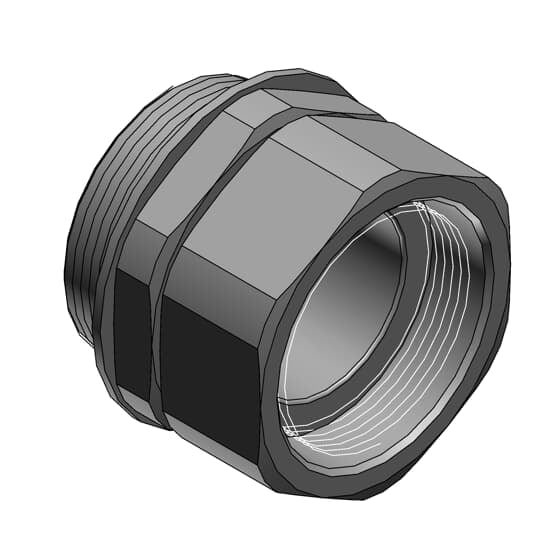 ABB - Adattatore posizionamento M20 ottone nichelato per foro 10 mm.