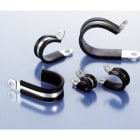 ABB - Pipe clamp galvanized steel with EPDM seal for NW17 pipes, including zinc-plated fascia with EPDM seal for DN17 pipes.