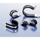 ABB - PIPE CLAMP GALVANIZED STEEL EPDM NW29 FASCIA FISSAGGIO GUAINA DN29 ACCESSORIO ZINCATO EPDM.