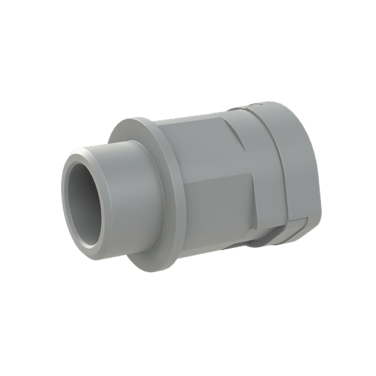 ABB - Conduit fitting straight M20 NW17 IP66 gray smart line connector PA6 gray IP66. SLND-M207