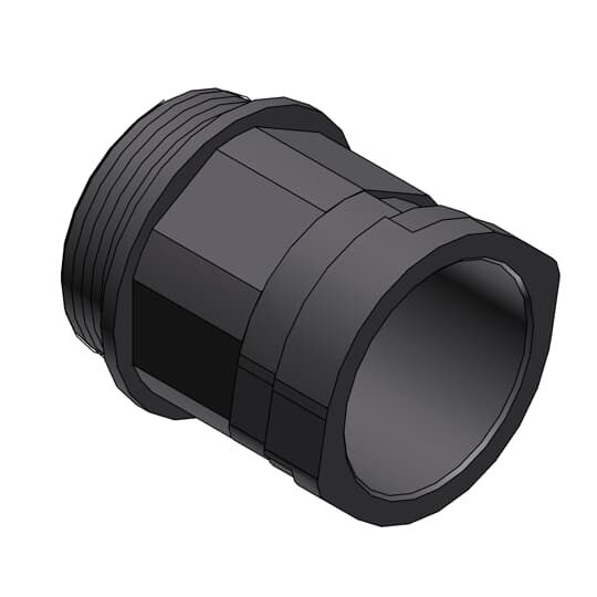 ABB - Conduit fitting straight M32 NW23 IP66 gray Smart Line connector PA6 gray IP66. SLND-M323