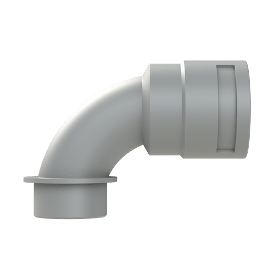 ABB - Raccordo curvo a 90 gradi M40 DN36 in PA6 grigio IP66. SVBD-M406GT