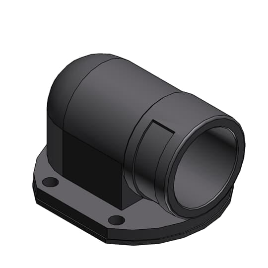 ABB - Raccordo a flangia 90 gradi DN17 PG16 PA6 grigio IP66.