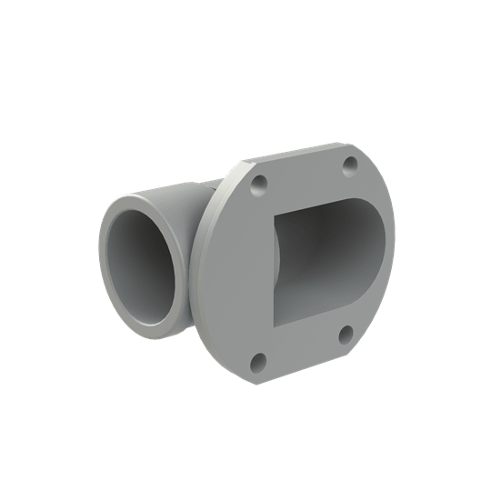 ABB - Raccordo a flangia 90 gradi DN29 PG29 PA6 grigio IP66.