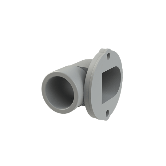 ABB - Raccordo a flangia 90 gradi DN23 PG21 in PA6 grigio IP68.