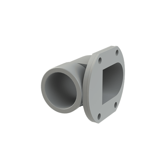 ABB - Raccordo a flangia 90 gradi DN29 PG29PA6 IP68 grigio.