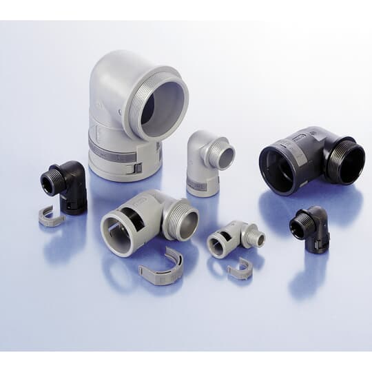 ABB - Raccordo 90 gradi DN12 1/2 gas PA6 grigio IP68.