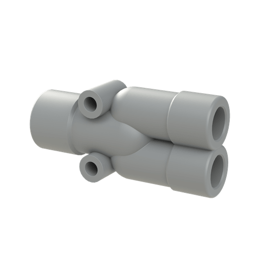 ABB - Y-conn 1pc 2xnw7, nw10 dn10+dn07 pa6 ip66 gry racc. a y pa6 gr ip66. SVYD-100707GT