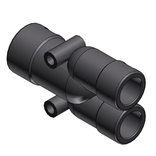 ABB - Raccordo a Y DN10+DN07+DN07 PA6 IP68 Grigio in Nylon resistente all'acqua.