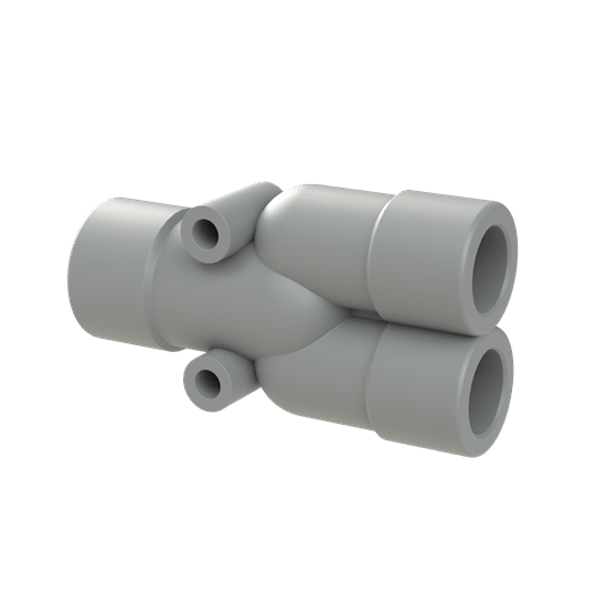 ABB - Raccordo a Y DN12+DN10 in PA6 grigio IP68 per connessioni sicure e affidabili.