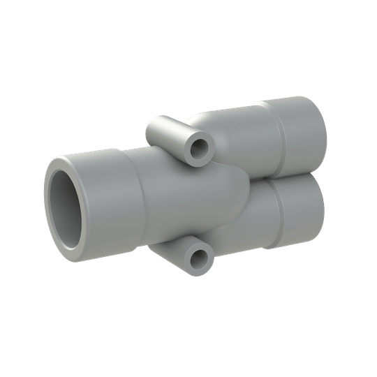 ABB - Y-conn 1pc 2xnw12,nw17 dn17+dn12 pa6 ip68 gry racc. a y pa6 gr.