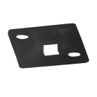 ABB - Base adesiva in nylon nero per montaggio 4WAY, misura 12.7x12.7, confezione da 100 pezzi.
