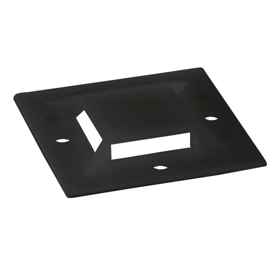 ABB - 4WAY Mounting Base 1.5x1.5in Black Nylon Adhesive 38.1x38.1mm 500 Pieces.