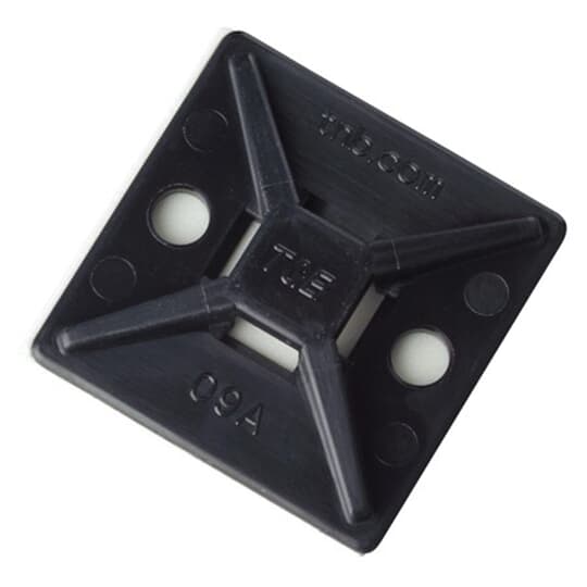 ABB - Base 4vie PA6,6 nero UV ad.25,4x25,4 100 4WAY adh MTG base 1.1x1.1in blk NYL.