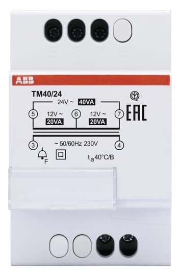ABB - TM40/24 Fail safe bell transformer 12-24V 40VA.
