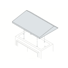 ABB - Tetto paraspruzzi 600x300mm (LxP) Rain shield top cover 600x300mm (WxD)