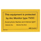 ABB - Information plate in English for TVOC-2-LAB Conference with 10 labels.