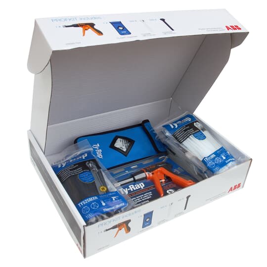 ABB - Kit professionale con 1 strumento ERG50+1100 Tyrap e 1 disco.