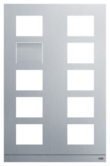 ABB - Telaio alluminio 5x2 per video outdoor station 413810CF- con supporto audiovideo.