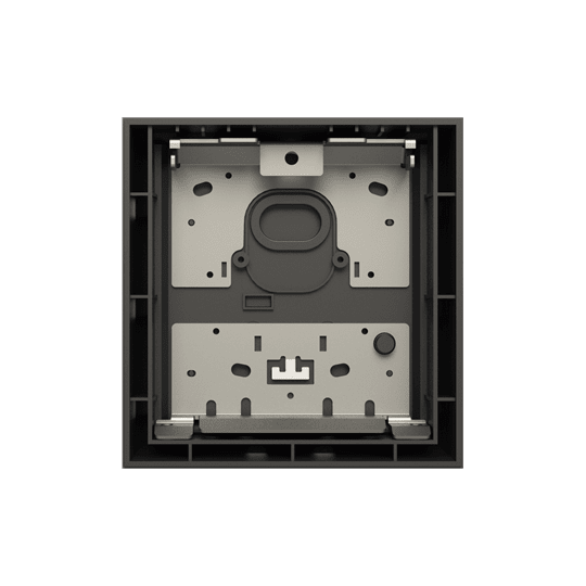 ABB - Scatola da parete nera 1x1 41381S-B, ideale per installazioni eleganti e discrete.