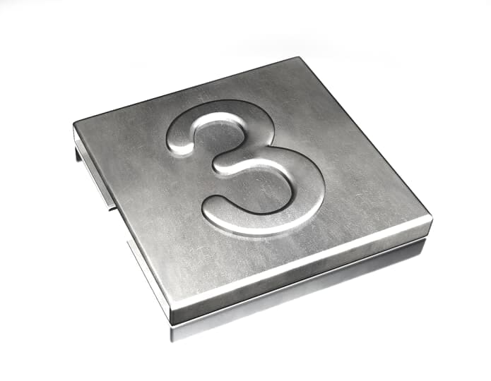 ABB - 316 SS Ty-Met Identif Character 3 Inox 100pz