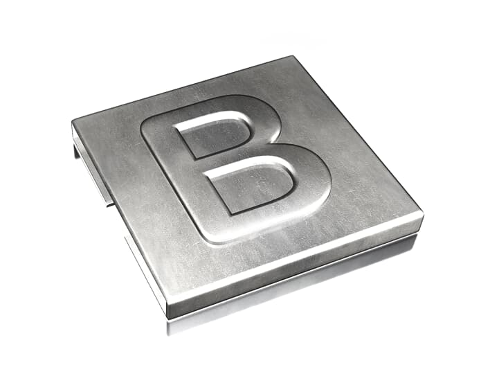 ABB - 316 SS Ty-Met Identif Lettera B Inox 100pz Carattere 316.
