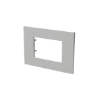 ABB - Frame 1-gang / 3-modules ABB logo Silver Z2373.1 PLACCA IN POLICARB. 3M.