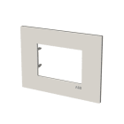 ABB - Frame 1-gang/3-modules ABB logo Noble Dune Z2373.1 DN PLACCA ACCIAIO DUNA 3M