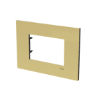 ABB - Frame 1-gang / 3-modules ABB logo Noble Matt Gold Z2373.1 OM PLACCA ORO OPACO 3M.