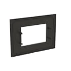 ABB - Frame 1-gang 3-modules ABB logo Noble Stainless Steel Z2373.1 OX PLACCA ACCIAIO INOSSIDABILE 3.