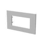 ABB - Frame 1-gang/4-modules ABB logo Silver Z2474.1 PLACCA IN POLICARB. 4M