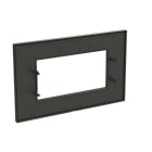 ABB - Frame 1-gang 4-modules ABB logo Noble Commodore Z2474.1 CM PLACCA ACCIAIO COMMODORE 4M