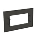 ABB - Frame 1-gang 4-modules ABB logo Noble Commodore Z2474.1 CM PLACCA ACCIAIO COMMODORE 4M